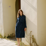 R: JASMINE classic collar linen dress (Size: M/L; Color: Heavy Beige)