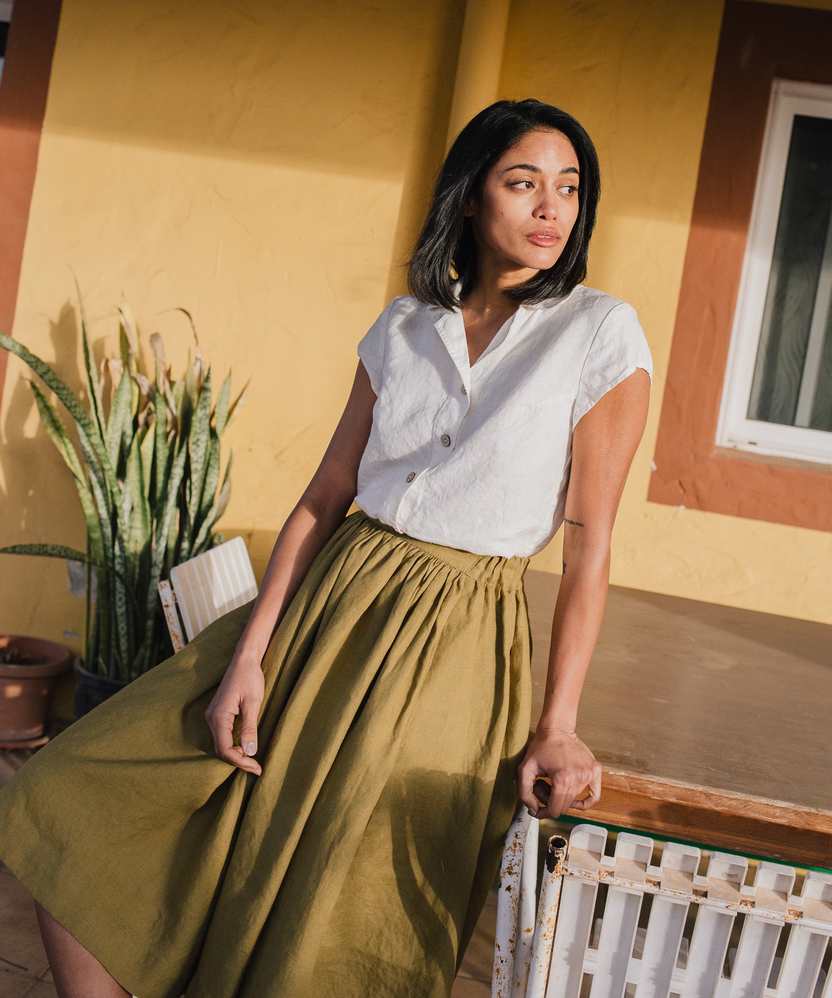 NOOSA collar linen shirt - notperfectlinen