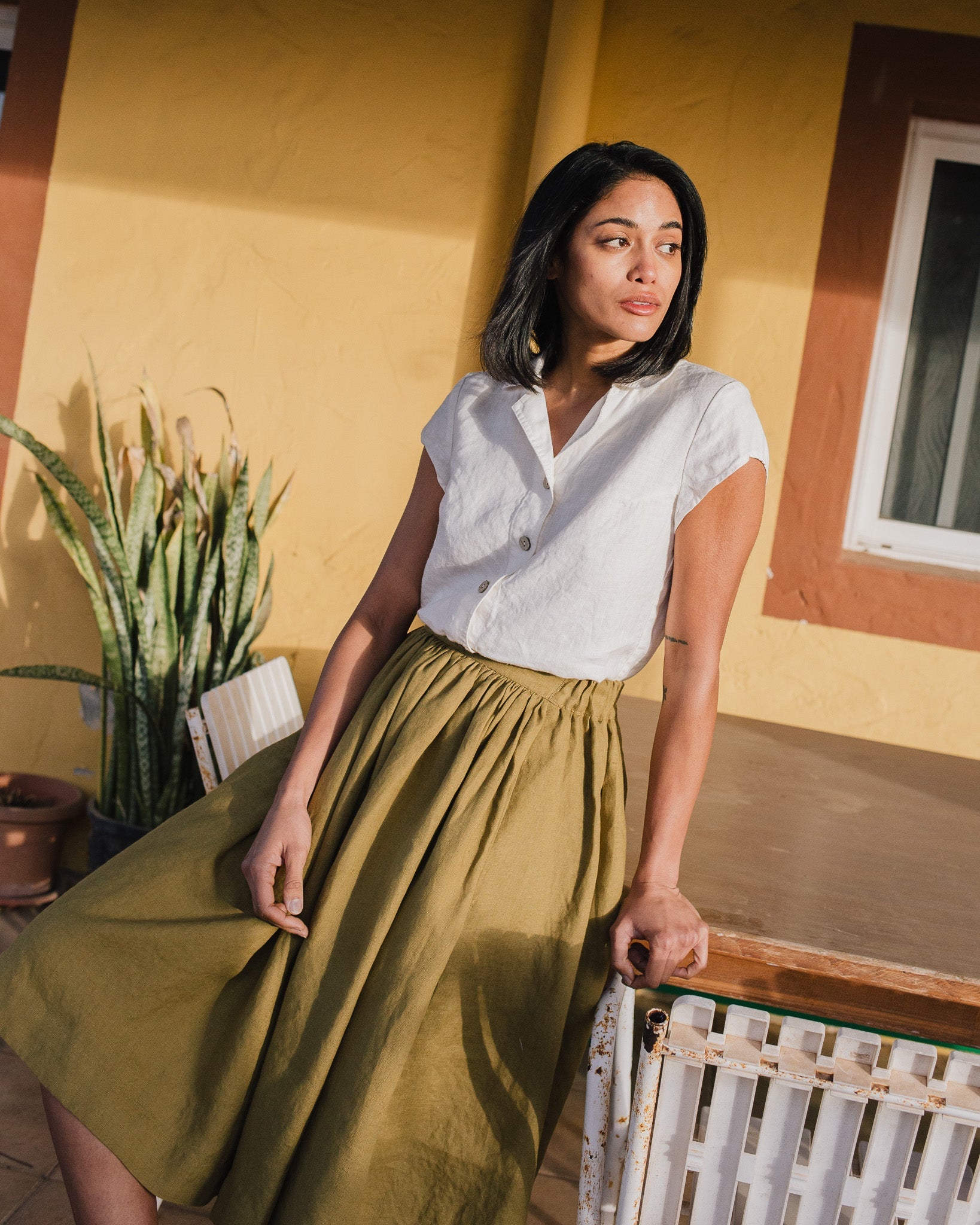NOOSA collar linen shirt - notperfectlinen