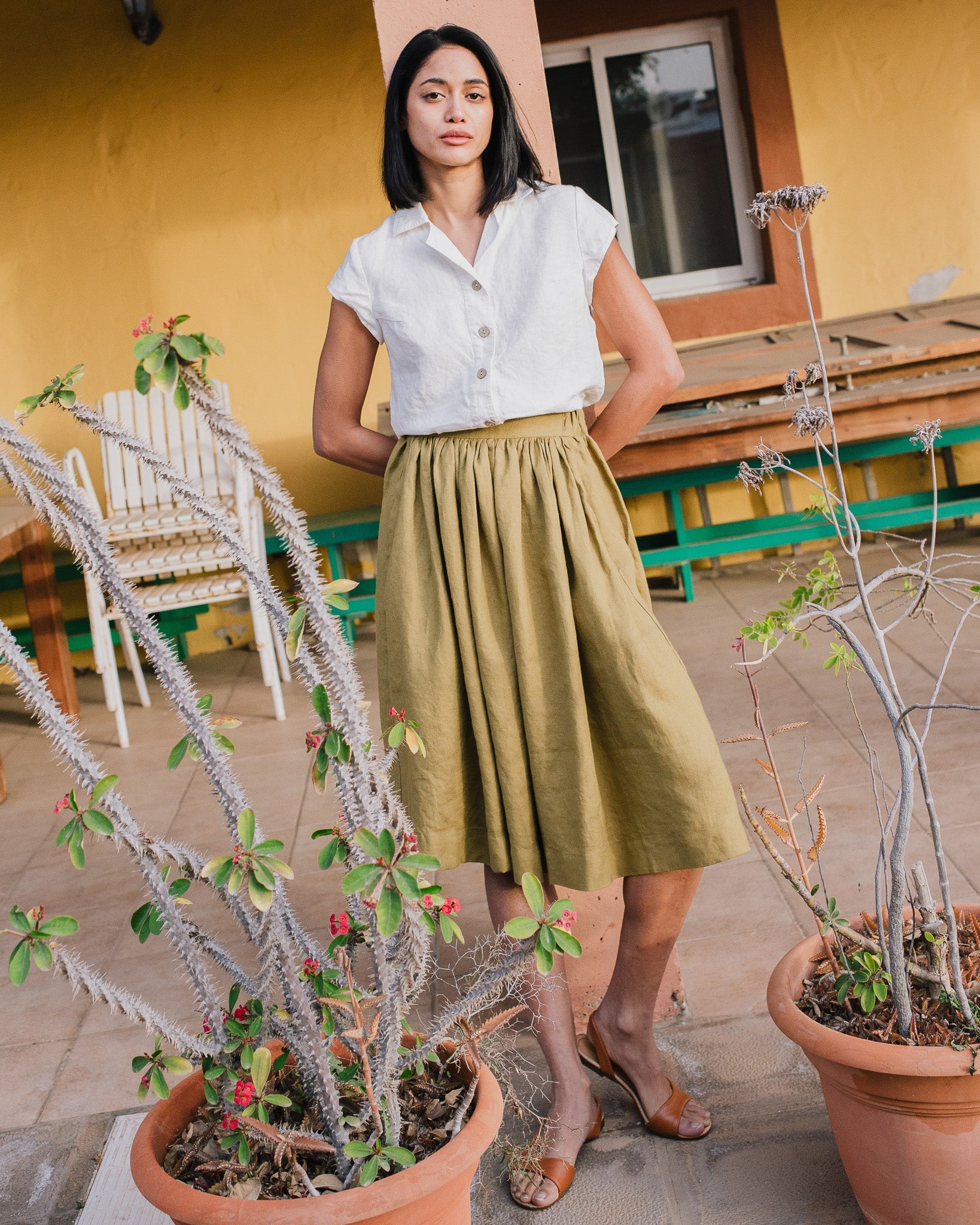 NOOSA collar linen shirt - notperfectlinen