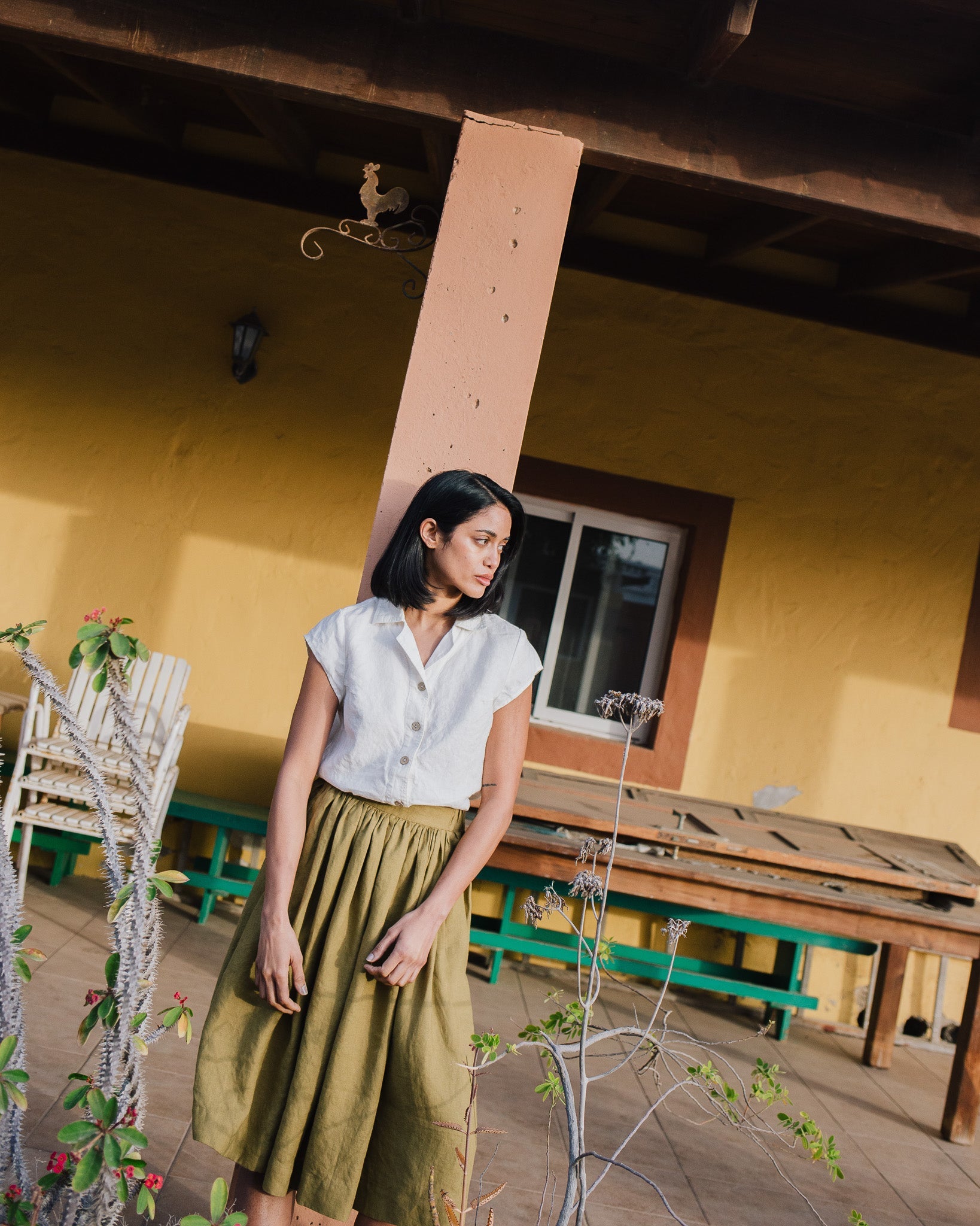 NOOSA collar linen shirt - notperfectlinen