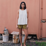 EZE linen peplum top - notperfectlinen