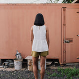 EZE linen peplum top - notperfectlinen