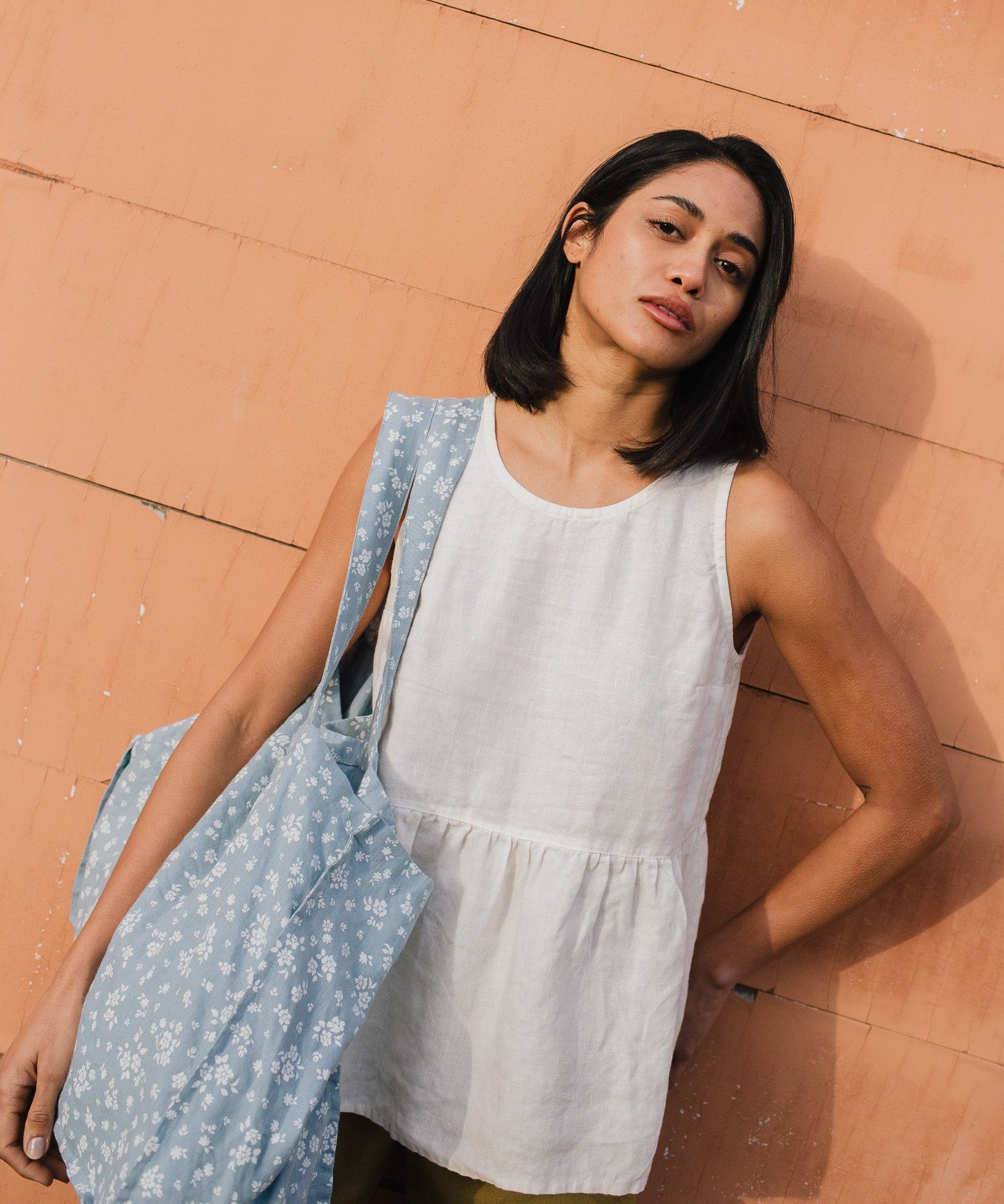 EZE linen peplum top - notperfectlinen
