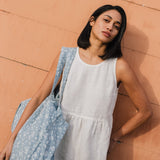 R: EZE linen peplum top (Size: S/M; Color: Beige)