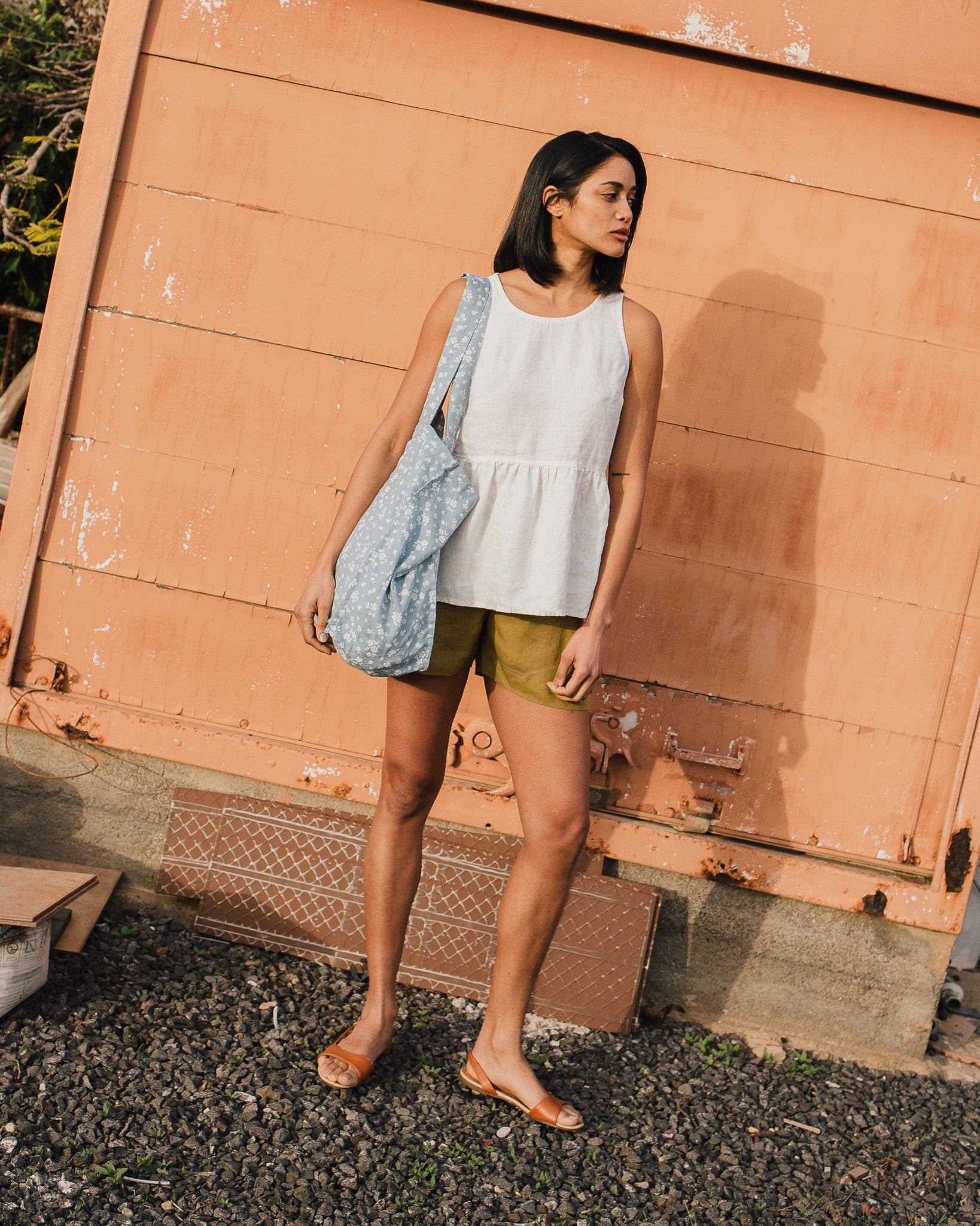 EZE linen peplum top - notperfectlinen