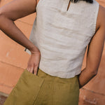 SOLLER linen shorts - notPERFECTLINEN