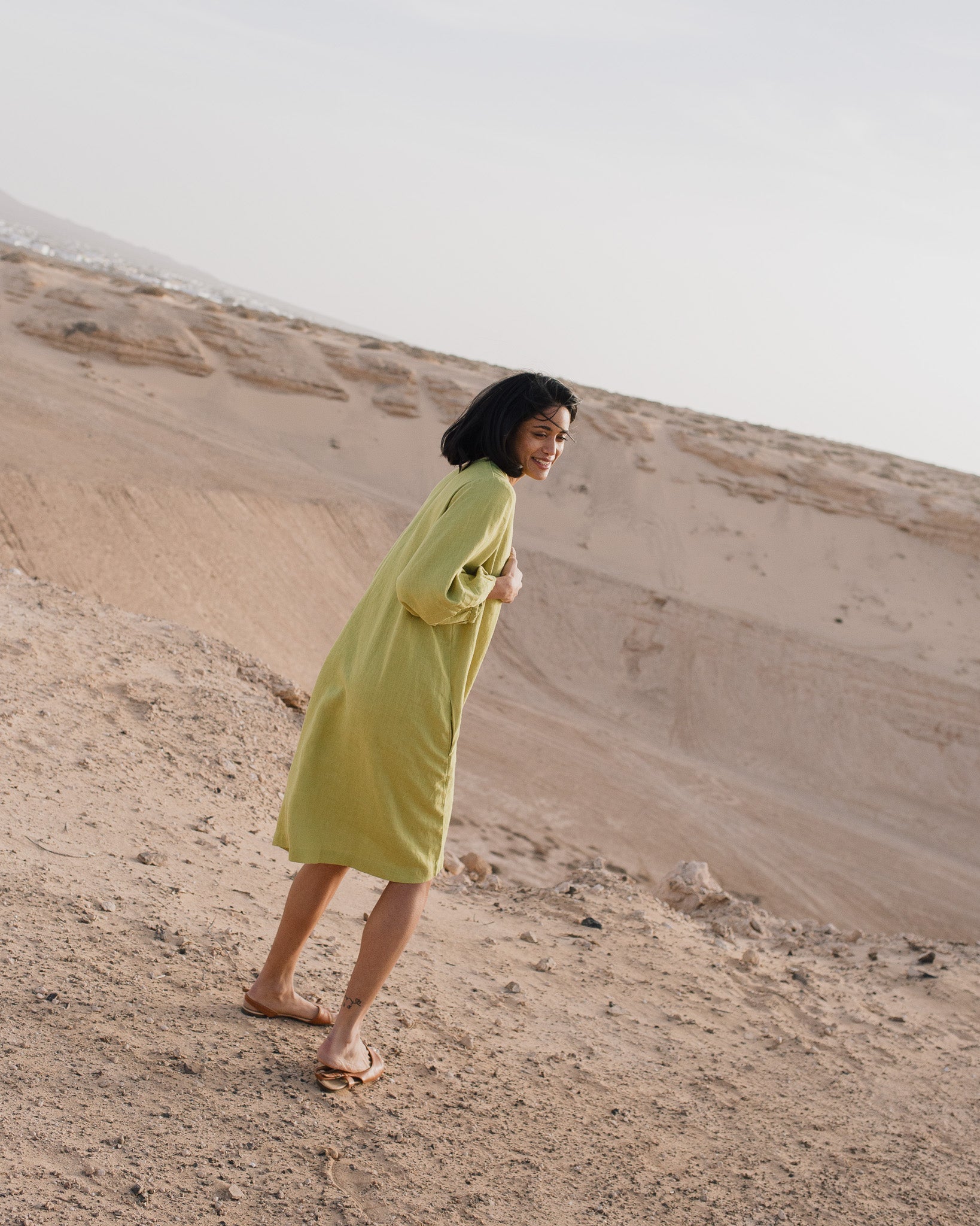 SELENE button-down linen dress - notPERFECTLINEN