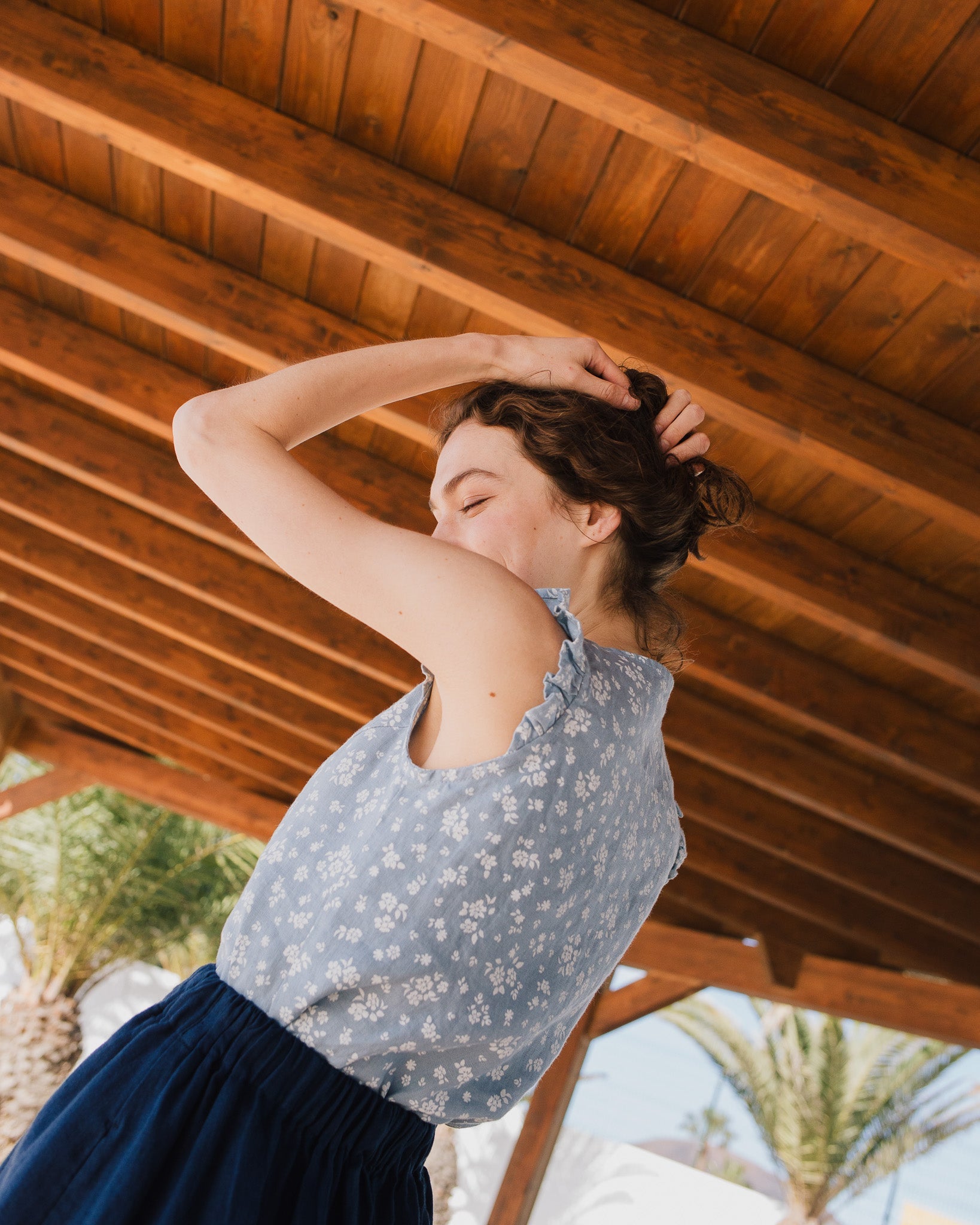 WENDY sleeveless linen shirt - notPERFECTLINEN
