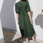 ELYSIAN V-neck linen dress - notperfectlinen