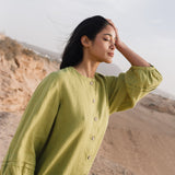 SELENE button-down linen dress - notPERFECTLINEN