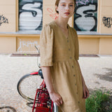 RONDA button down linen dress
