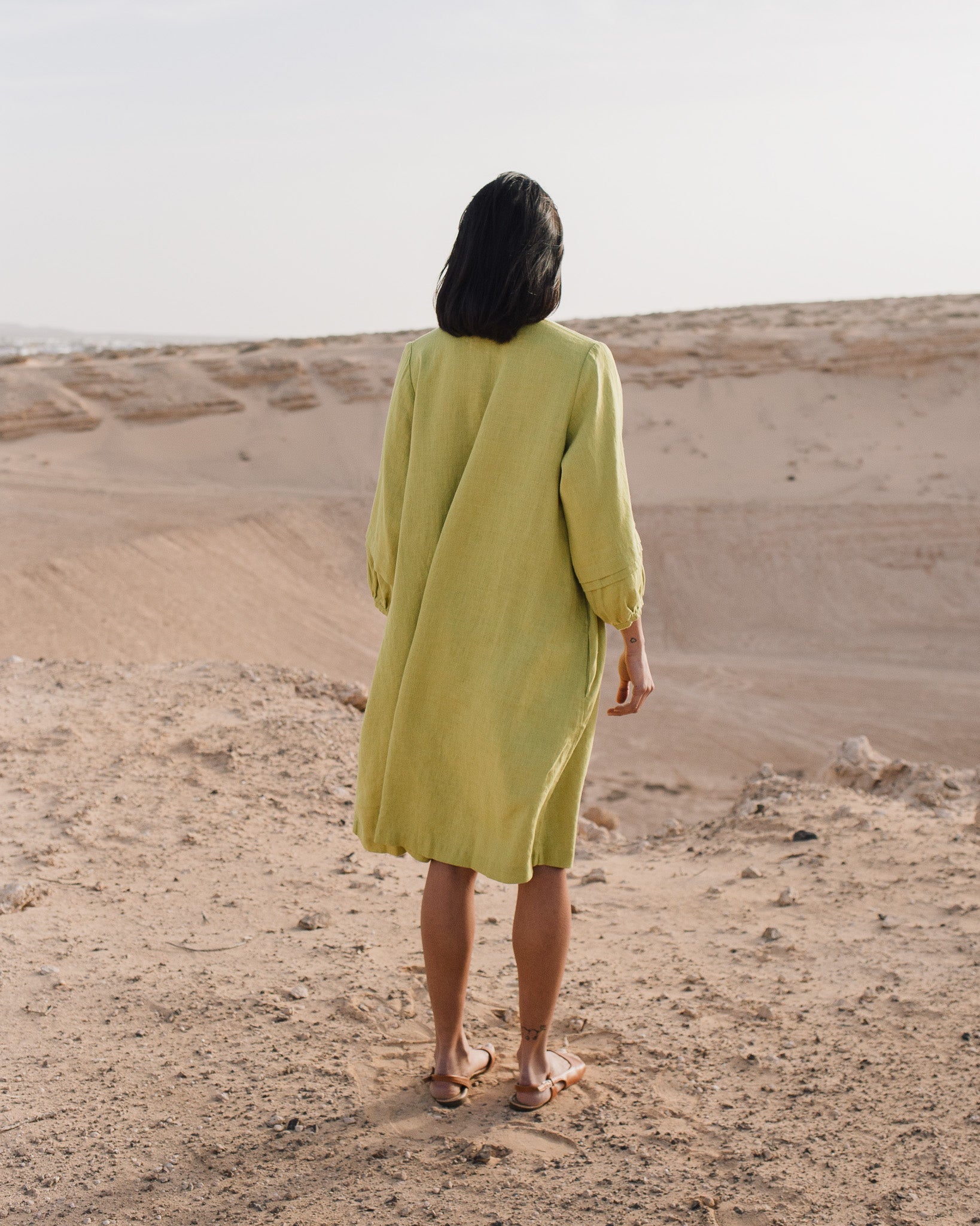 SELENE button-down linen dress - notPERFECTLINEN