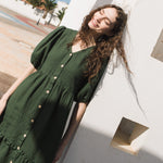 ELYSIAN V-neck linen dress - notperfectlinen