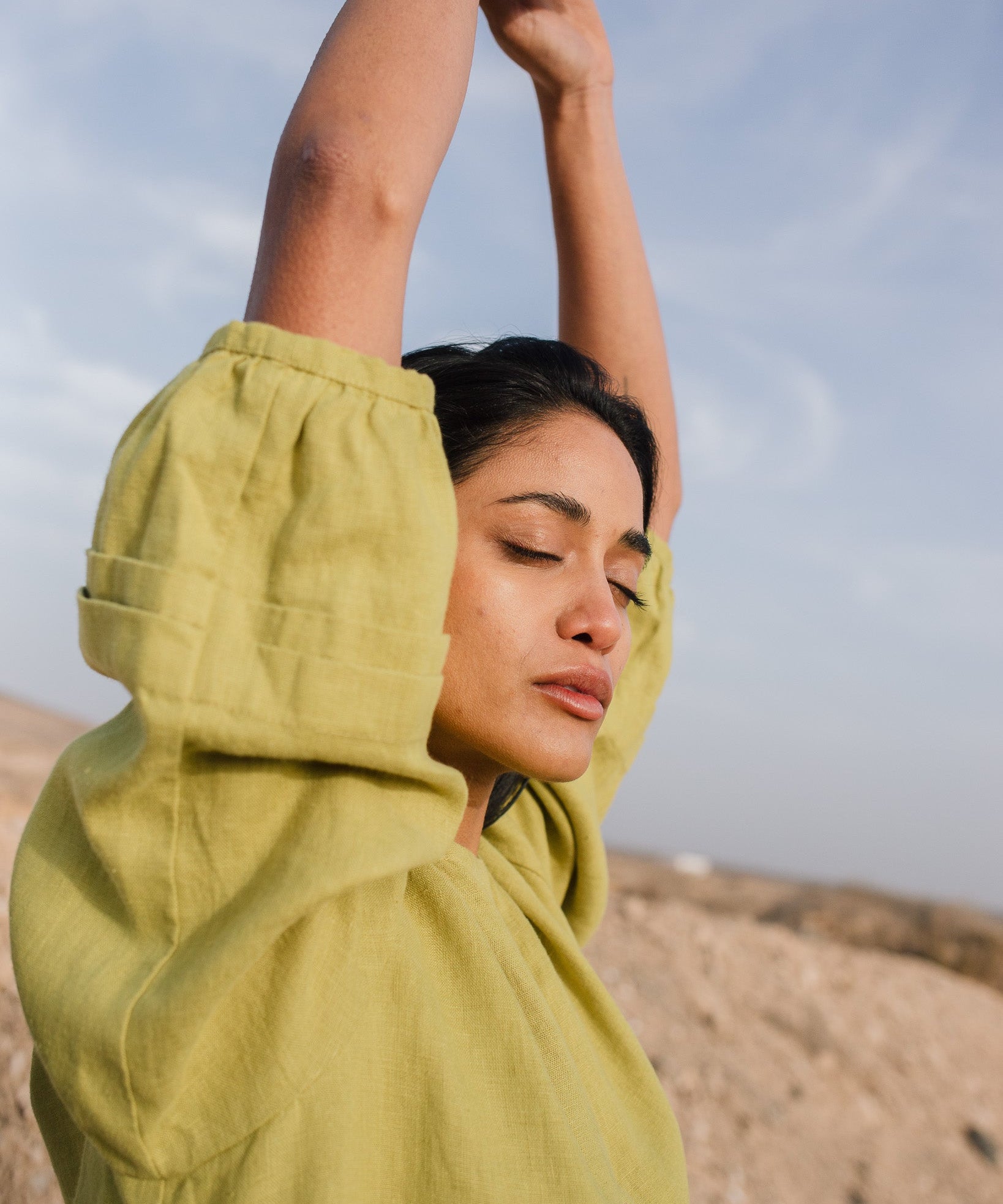 SELENE button-down linen dress - notPERFECTLINEN