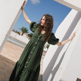 ELYSIAN V-neck linen dress - notperfectlinen