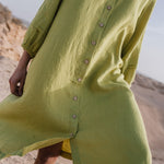 SELENE button-down linen dress - notPERFECTLINEN