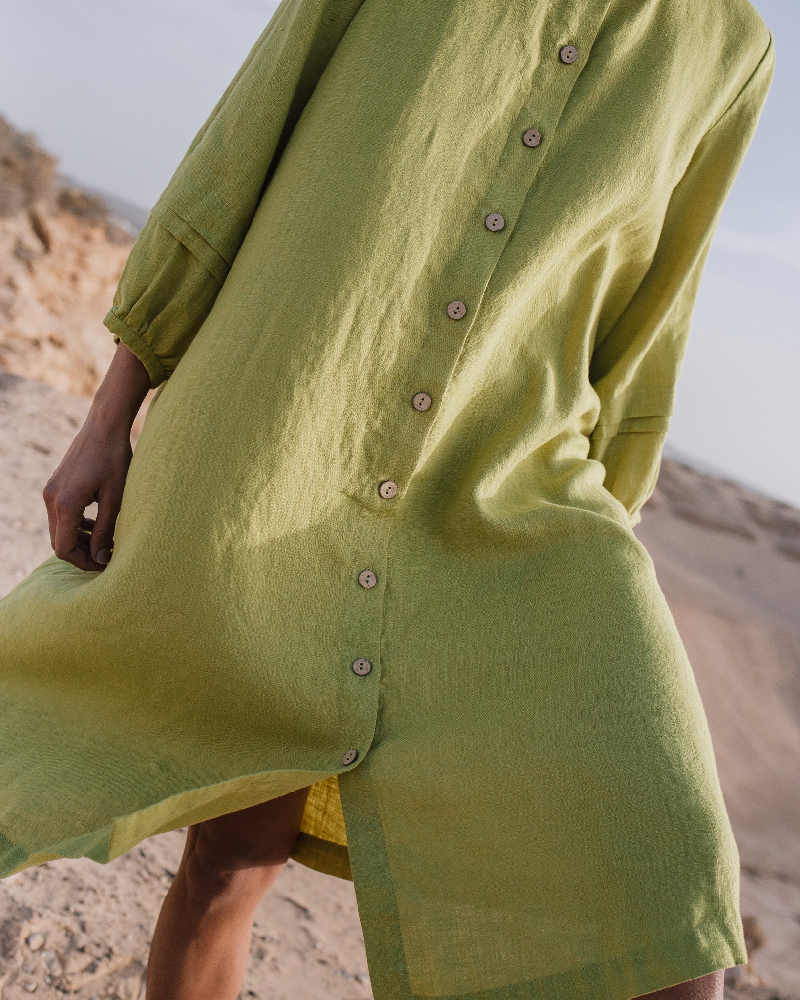 SELENE button-down linen dress - notPERFECTLINEN