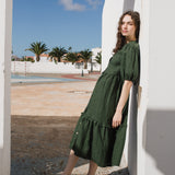 ELYSIAN V-neck linen dress