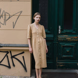RONDA button down linen dress