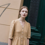 RONDA button down linen dress