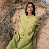 SELENE button-down linen dress - notPERFECTLINEN