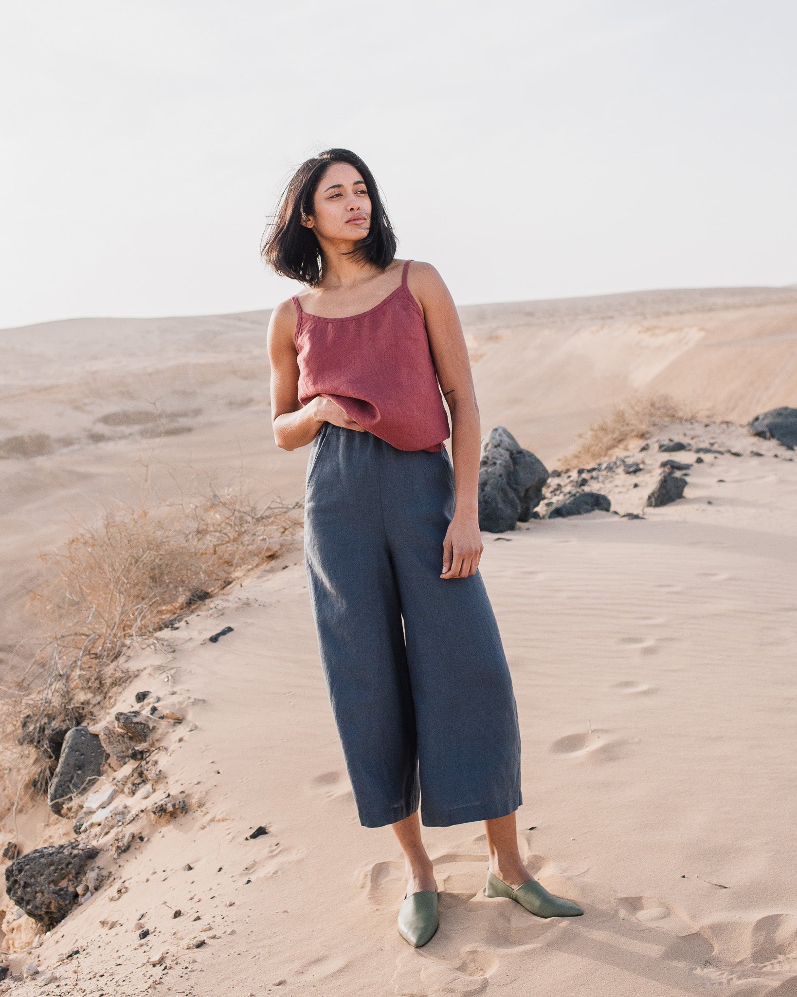 Maxi WELS wide leg linen pants - notperfectlinen