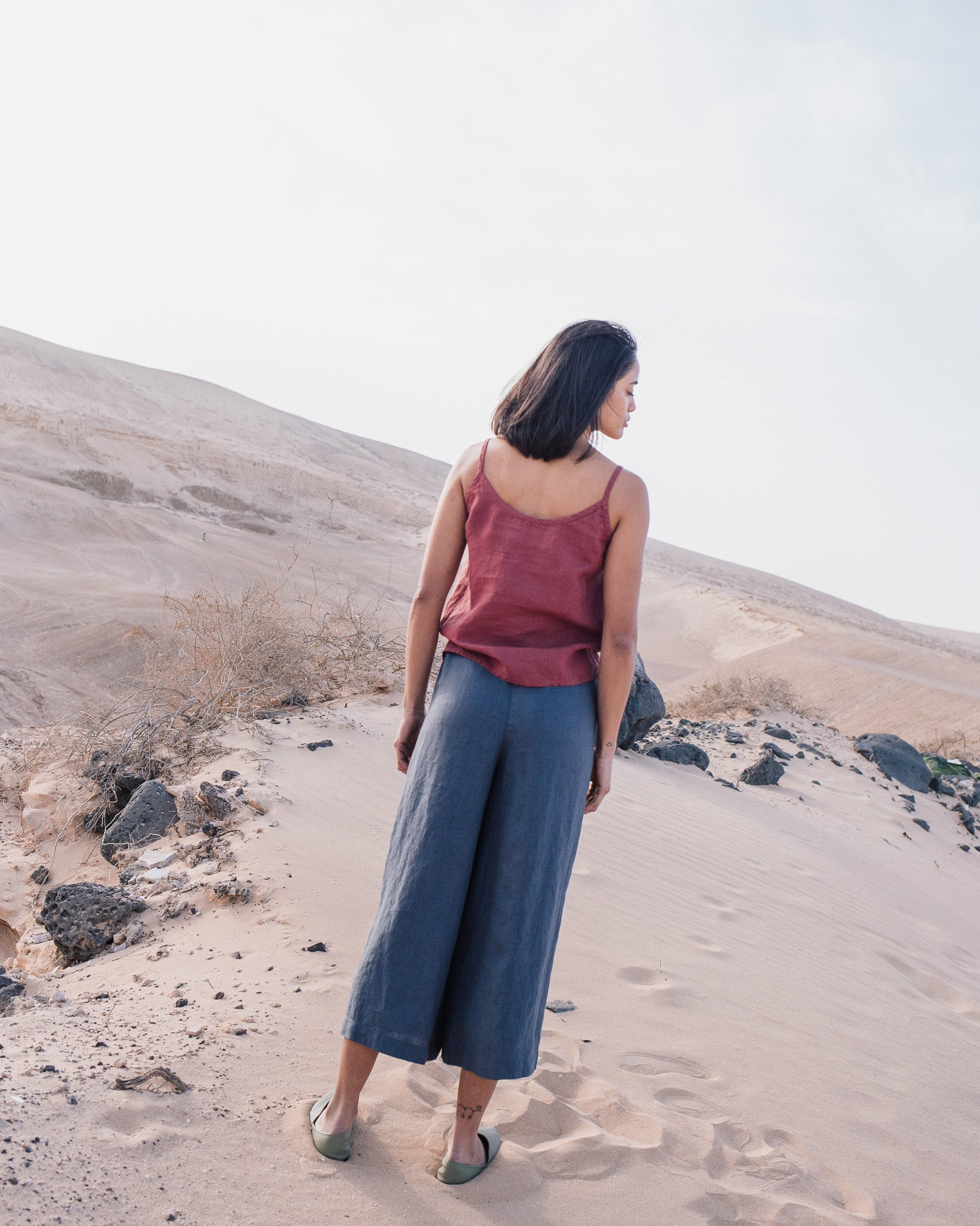 Maxi WELS wide leg linen pants - notperfectlinen