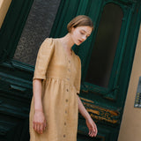 RONDA button down linen dress