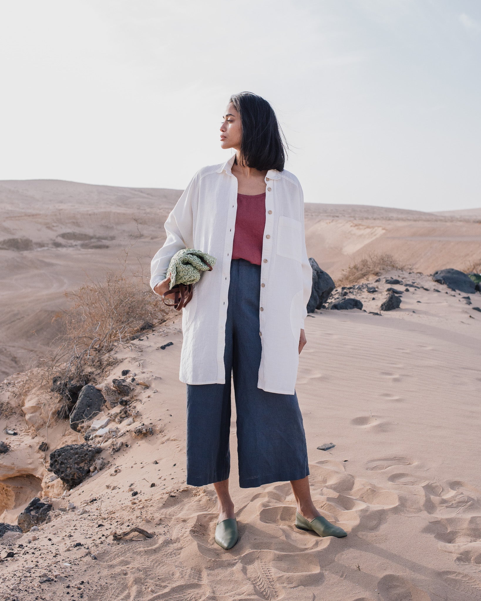 Maxi WELS wide leg linen pants - notperfectlinen