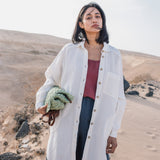 LIVORNO-2 oversized linen collar shirt - notperfectlinen