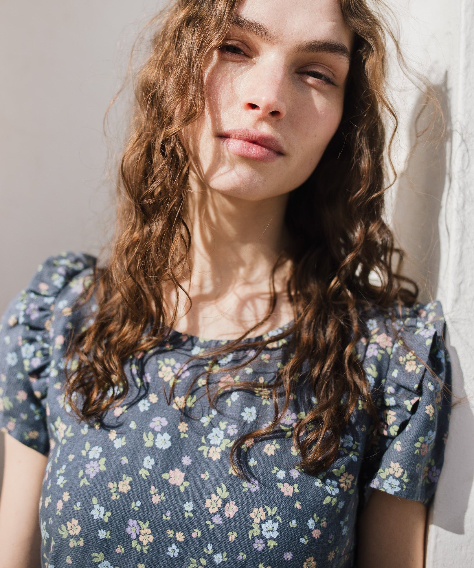 MARQUETTE ruffle linen dress - notperfectlinen