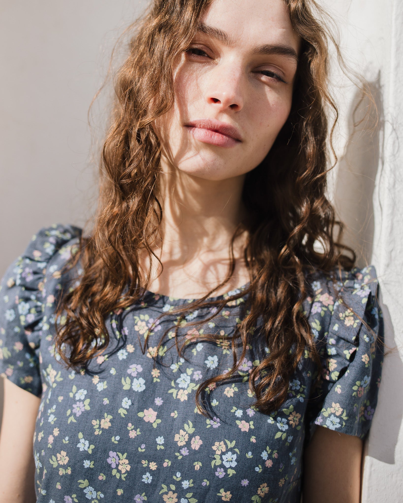 MARQUETTE ruffle linen dress - notperfectlinen