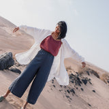 R: Maxi WELS wide leg linen pants (Size: XS; Color: Indigo)