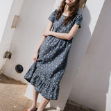 MARQUETTE ruffle linen dress