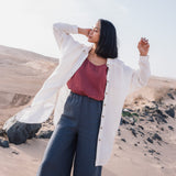 LIVORNO-2 oversized linen collar shirt - notperfectlinen