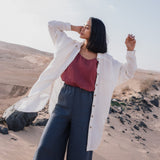 R: Maxi WELS wide leg linen pants (Size: XS; Color: Indigo)