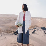 LIVORNO-2 oversized linen collar shirt - notperfectlinen