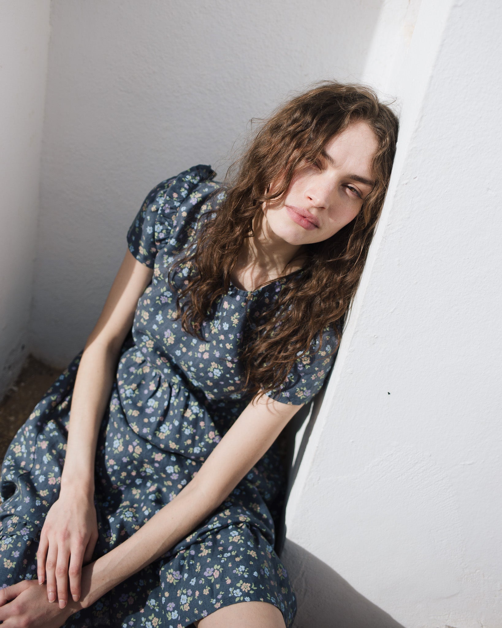 MARQUETTE ruffle linen dress - notperfectlinen