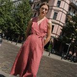 ALTHEA wrap maxi linen dress
