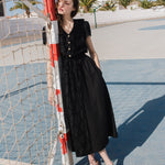 SAVANNAH waisted linen dress - notPERFECTLINEN