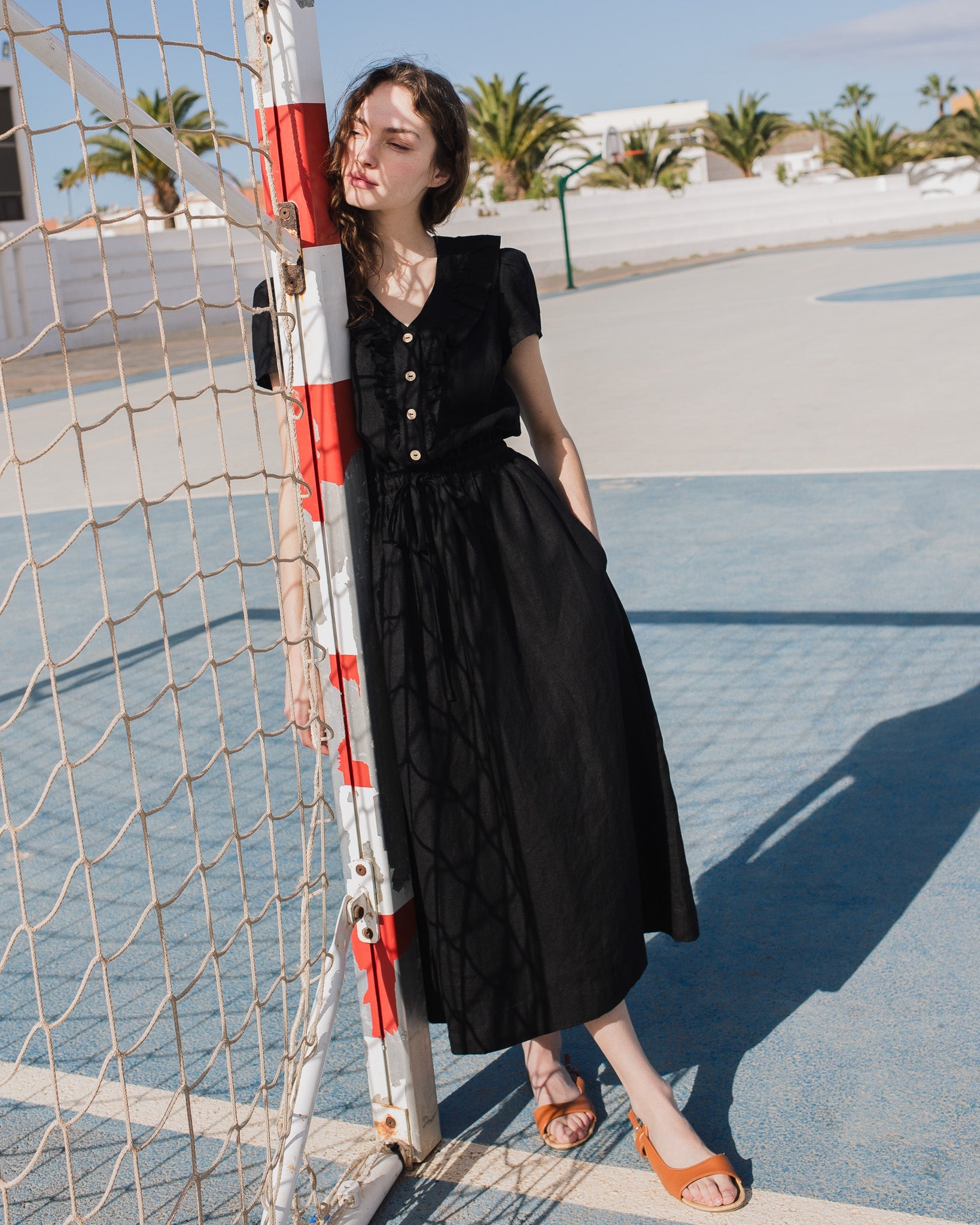 SAVANNAH waisted linen dress - notPERFECTLINEN