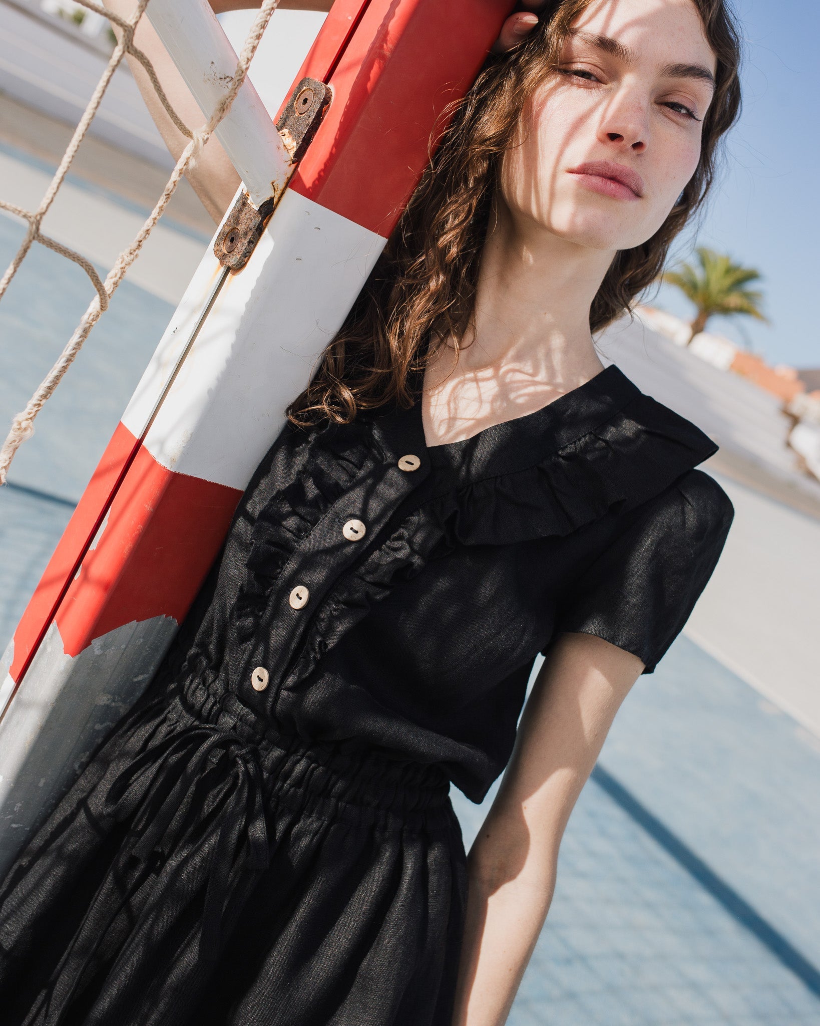 SAVANNAH waisted linen dress - notPERFECTLINEN