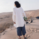 LIVORNO-2 oversized linen collar shirt - notperfectlinen