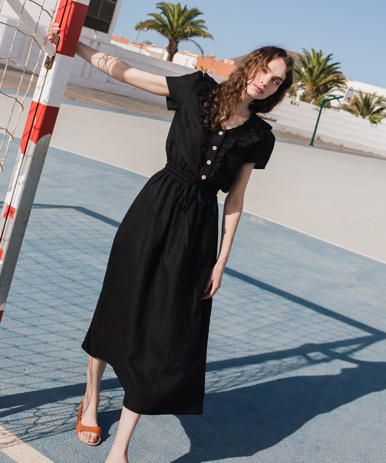 SAVANNAH waisted linen dress - notPERFECTLINEN