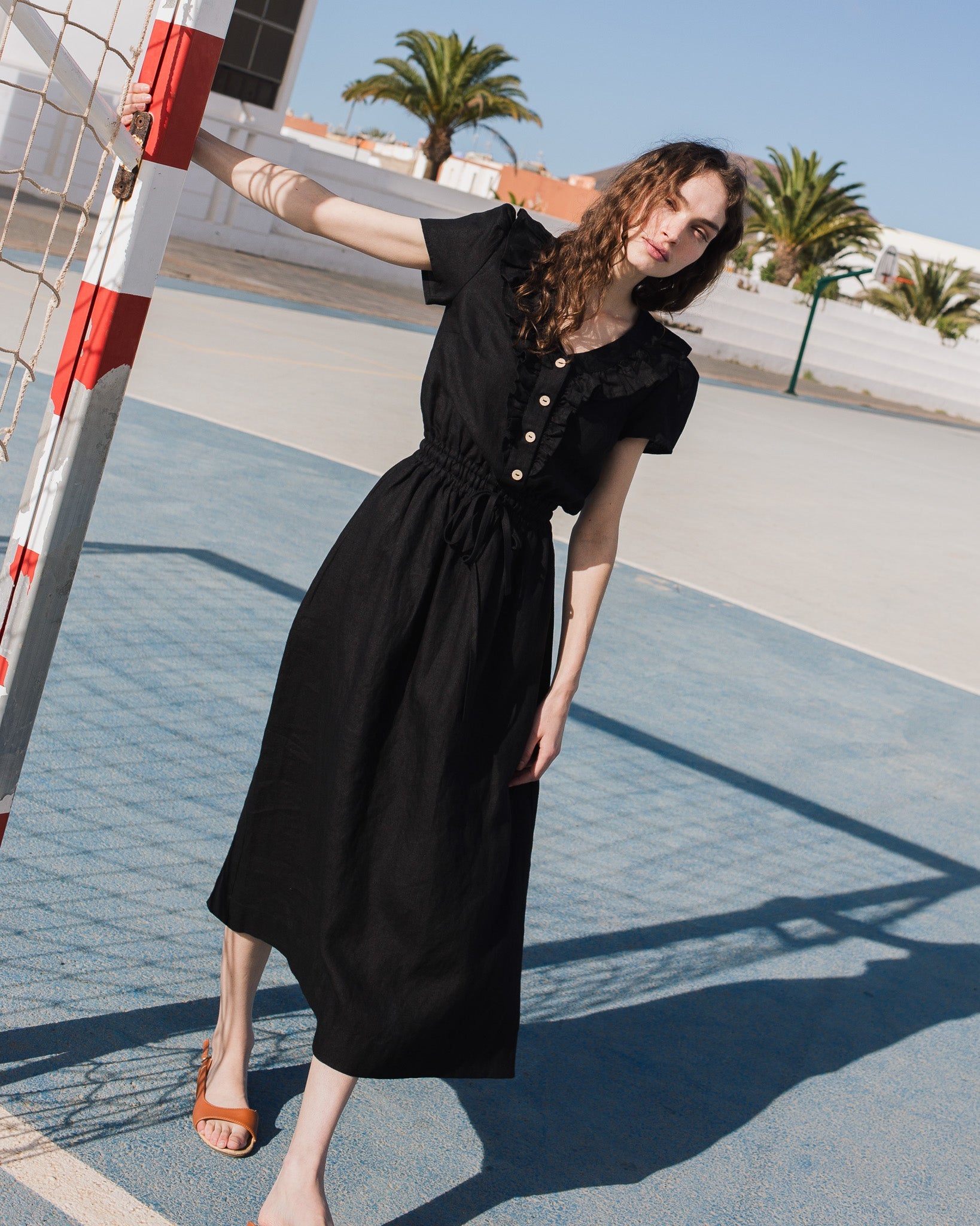 SAVANNAH waisted linen dress - notPERFECTLINEN