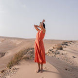 ALTHEA wrap maxi linen dress - notperfectlinen