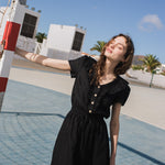 SAVANNAH waisted linen dress - notPERFECTLINEN