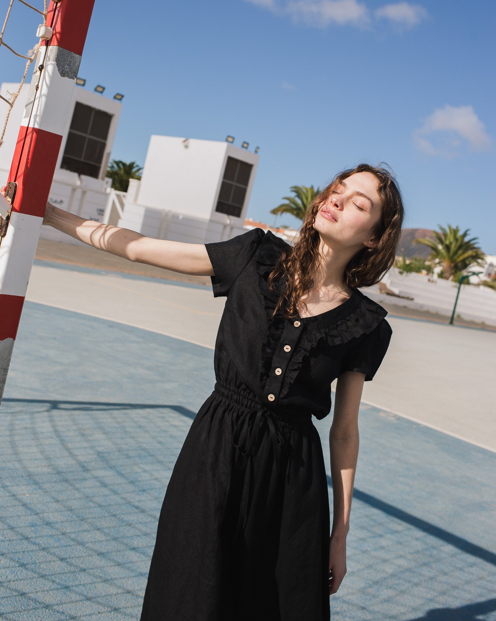 SAVANNAH waisted linen dress - notPERFECTLINEN
