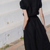 SAVANNAH waisted linen dress - notPERFECTLINEN